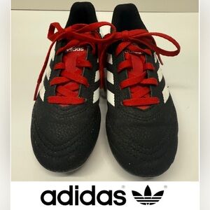 Adidas Black Cleats with Red and White Accents